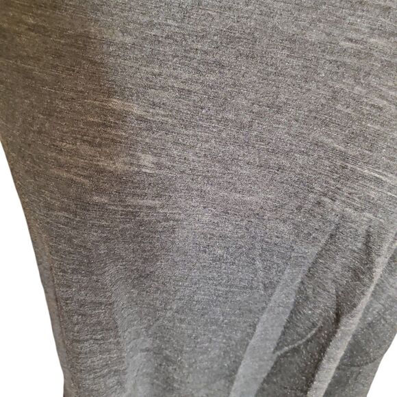 Fenini Slub Jersey Knit Poncho Asymmetric top High Low Top Gray One Size - Picture 2 of 6